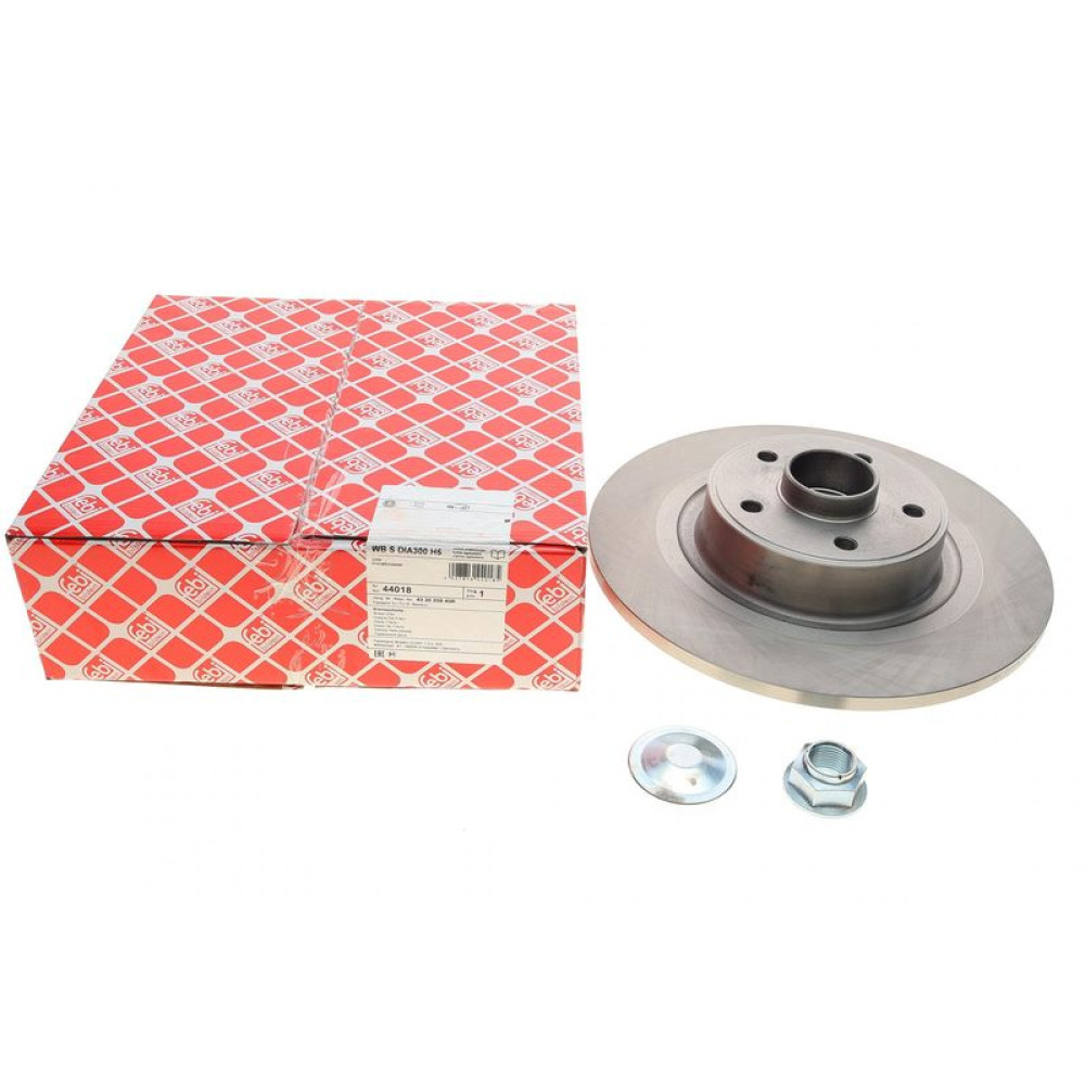 Диск тормозной задний Renault Espace 02-300x11+ABS с подшипником - 44018 FEBI BILSTEIN
