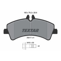 Колодки тормозные задние Mercedes Sprinter 509-519 CDI/VW Crafter 50 06- спарка Bosch Q+ - 2921702 TEXTAR