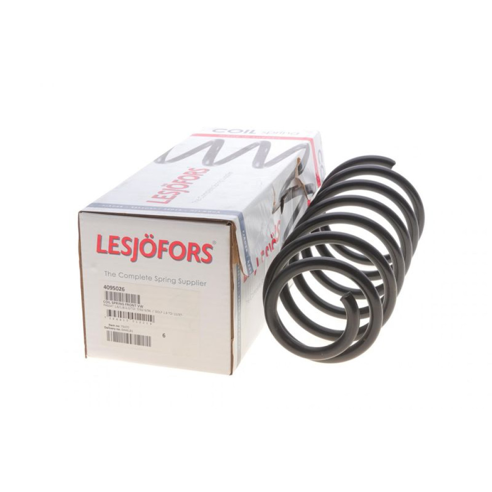 Пружина передня VW Passat B3/B4 1.6/1.8/1.9TD/TDI/2.0 92-97/Golf IV 1.9TDI 97-05 седан/ун/накл. 4095026 LESJOFORS