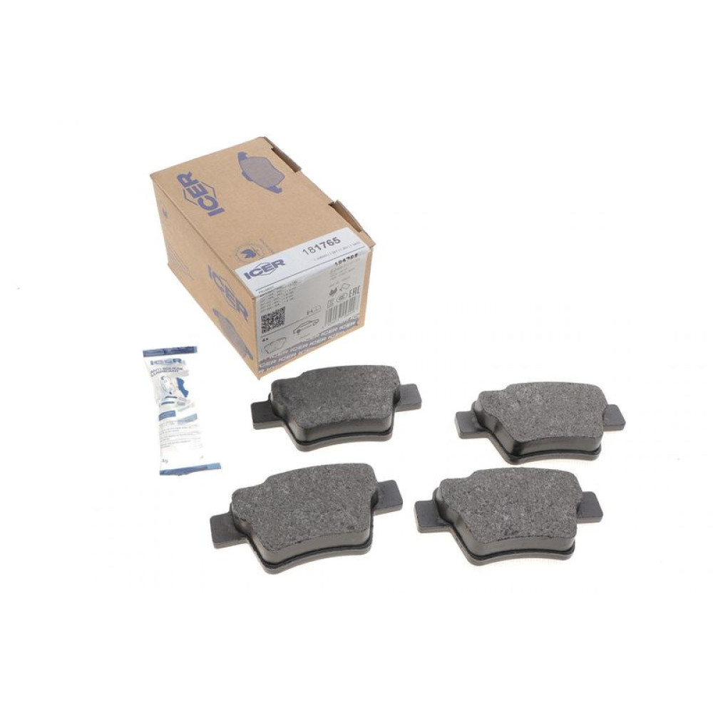 Колодки гальмівні задні Citroen C4 04-/Peugeot 207 06-/307 00- 181765 ICER