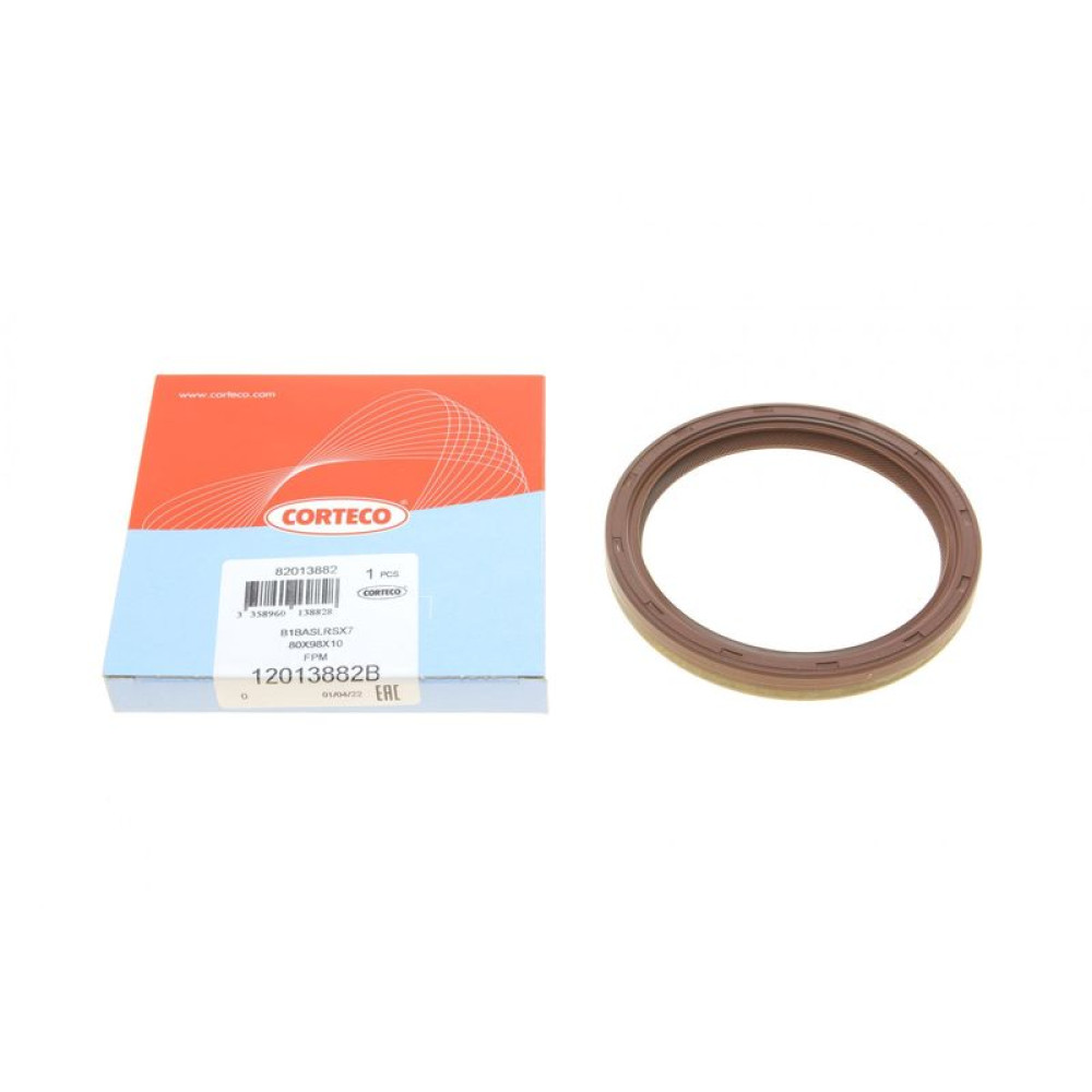 Сальник колінвалу задній Audi A4/BMW 3 E30/Honda Civic VII/Daewoo Lanos 1.0-3.0 63- 80x98x10 12013882B CORTECO