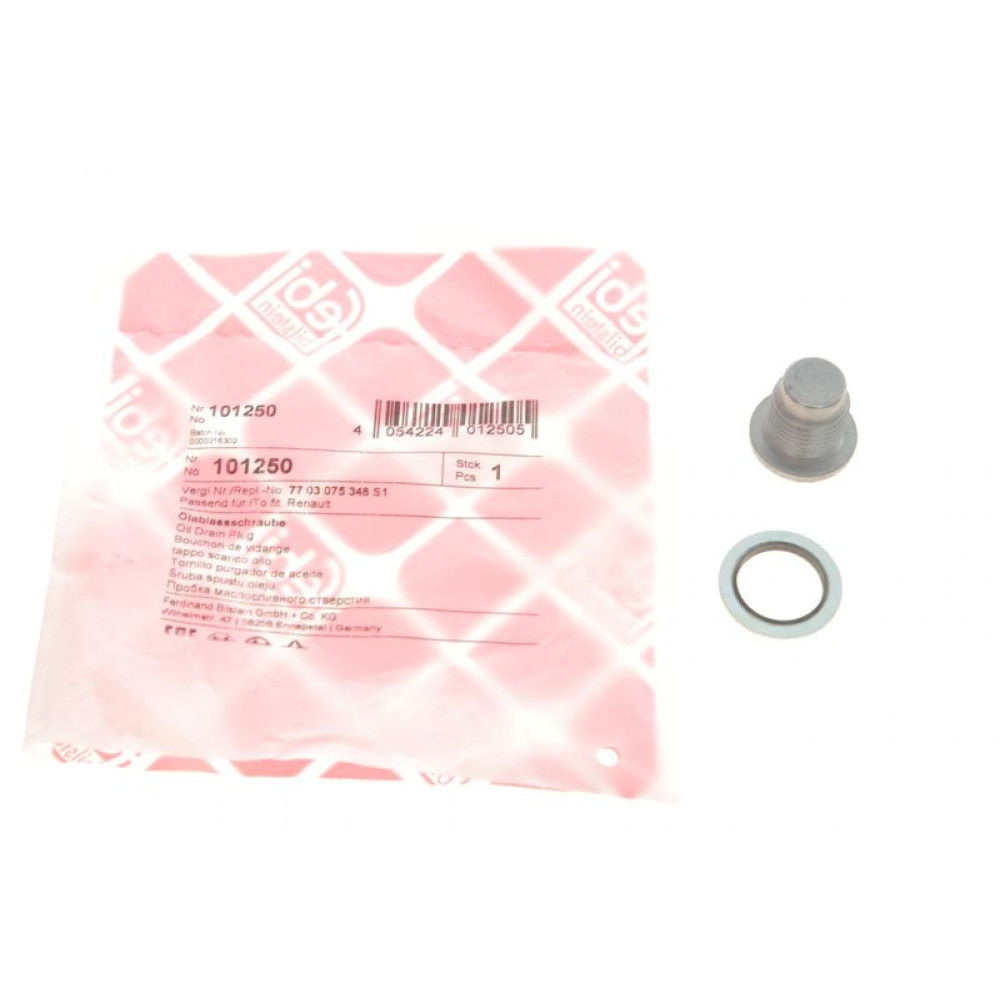 Болт зливу оливи Renault Trafic 01- +шайба M16x1.5 - 101250 FEBI BILSTEIN