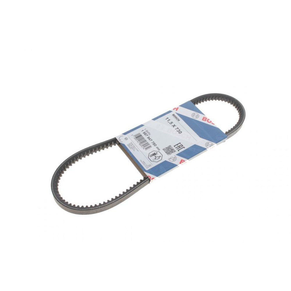 Ремінь генератора VW Caddy II/Golf III 1.9D/1.9TDI 91- 11.5x730 - 1 987 947 780 BOSCH