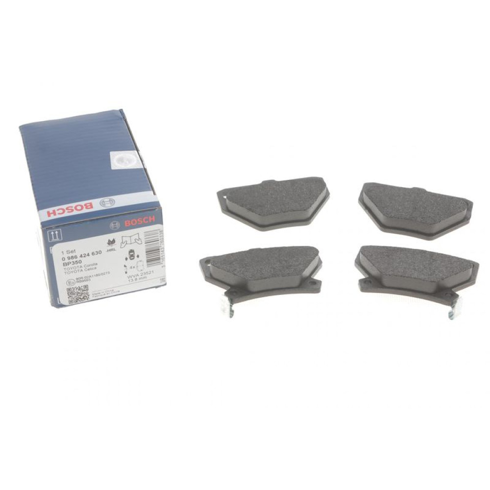 Колодки гальмівні задні Toyota Corolla 01-08/Camry 82-86/Yaris/Celica 99-05 Akebono - 0 986 424 630 BOSCH
