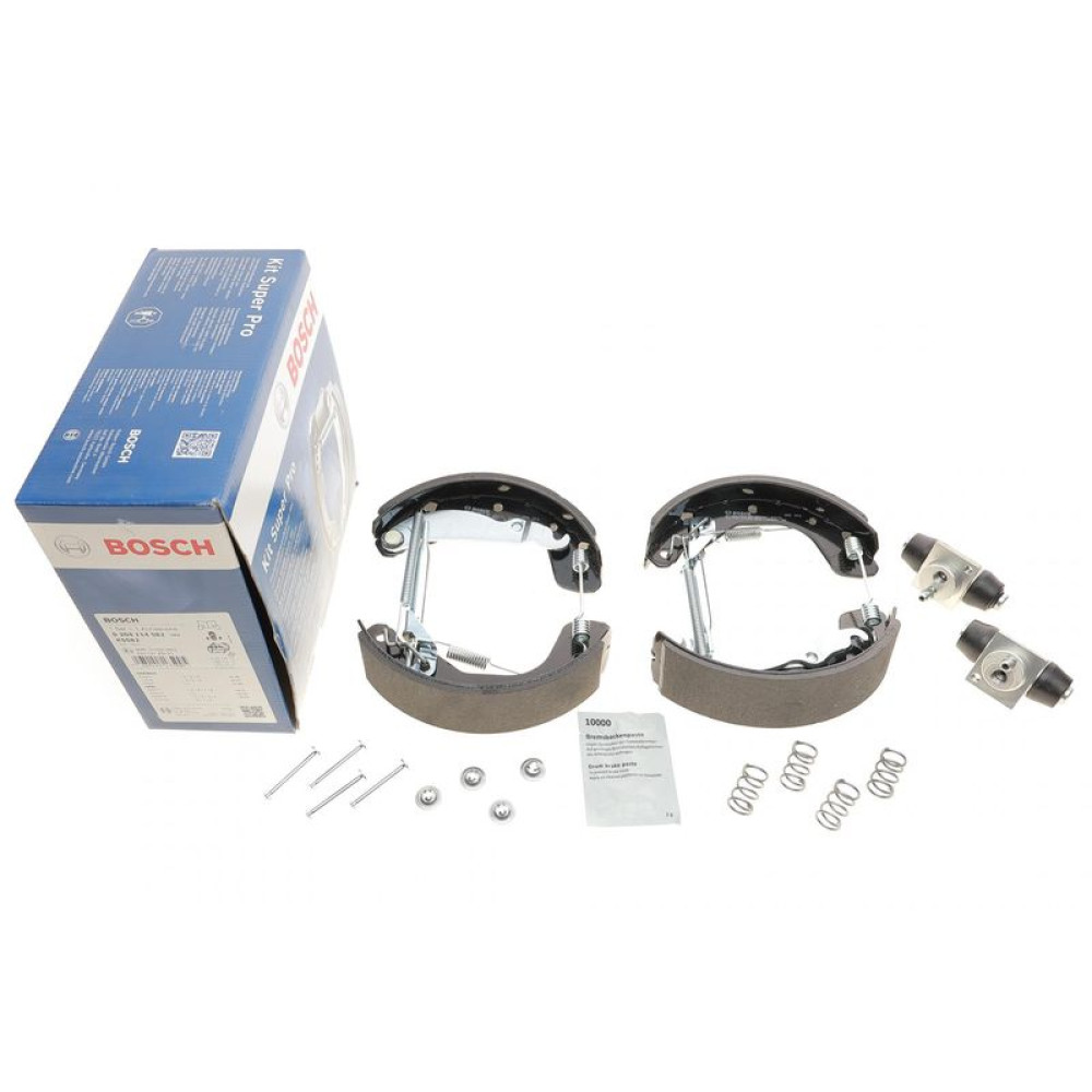 Колодки гальмівні задні Daewoo Lanos 97-/Opel Astra F/G/Vectra A барабанні 200x45+циліндри - 0 204 114 582 BOSCH