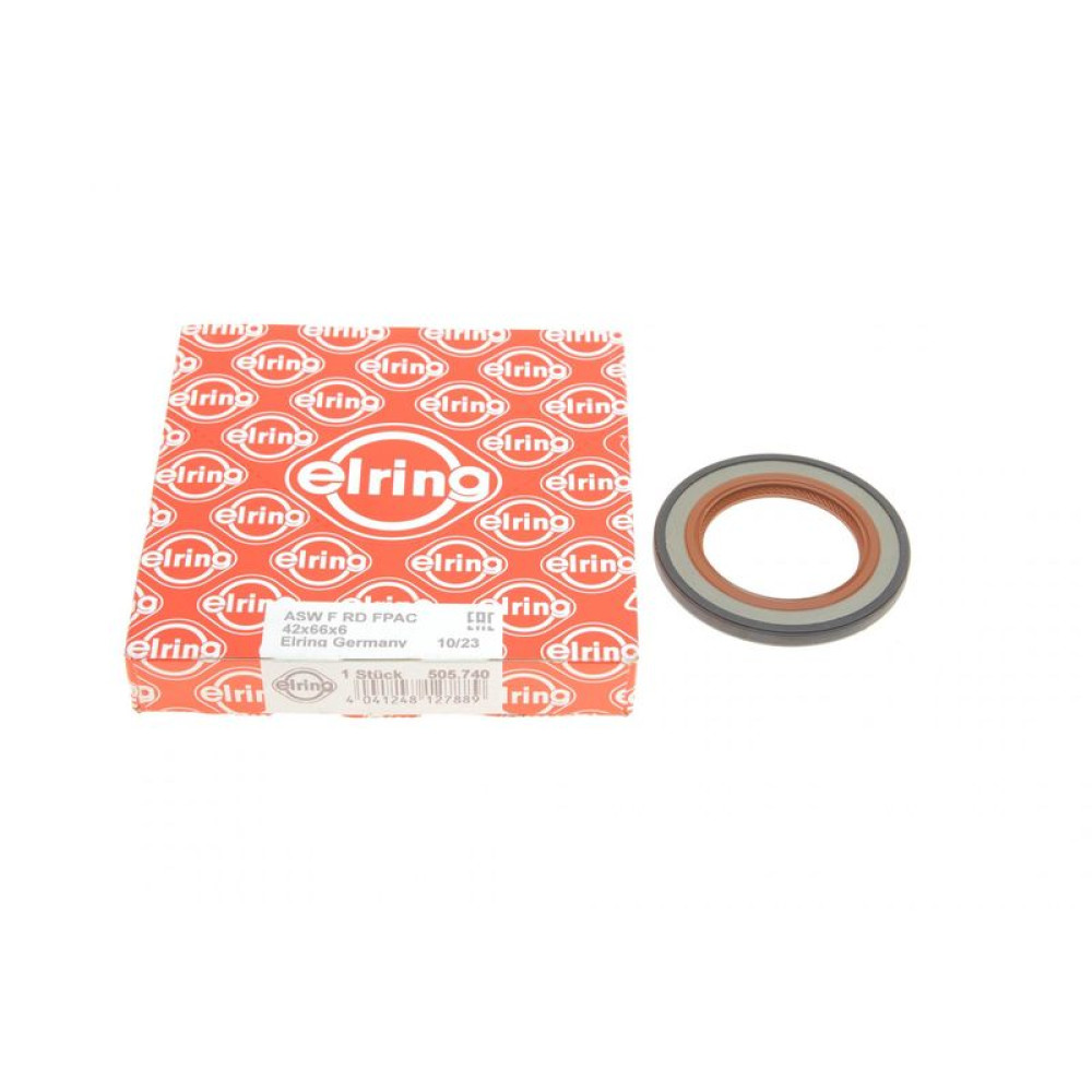 Сальник колінвалу передній Citroen Berlingo/Fiat Fiorino 1.4/1.6 96- 42x66x6 505.740 ELRING