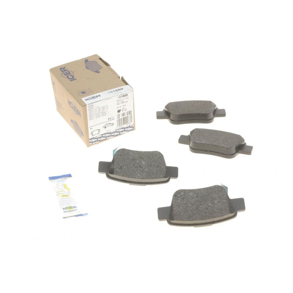 Колодки гальмівні задні Toyota Avensis 03-08/Corolla Verso 04-09 181688 ICER