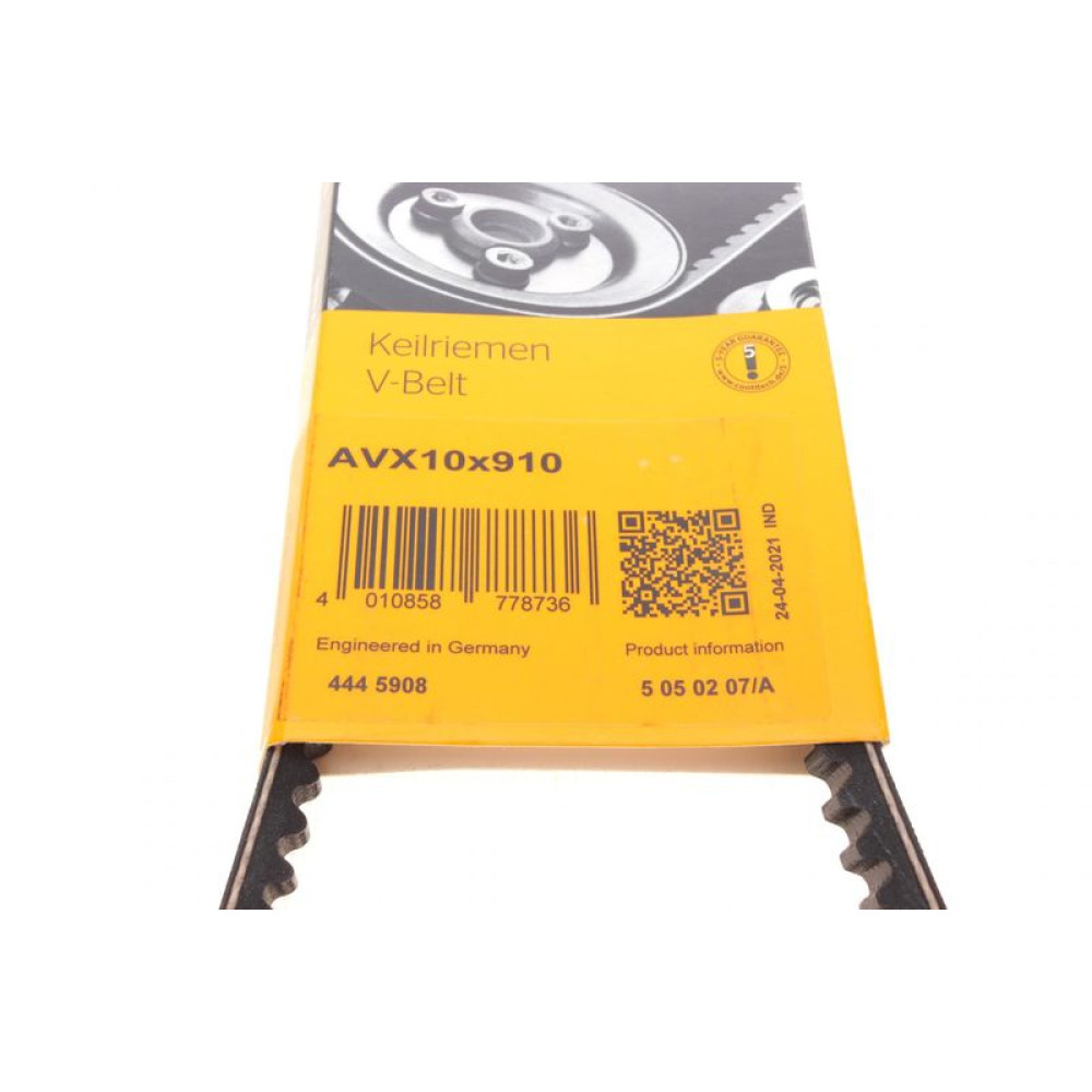Ремень генератора Fiat Ducato 1.9D/2.5D -94 10x910 AVX10X910 CONTINENTAL