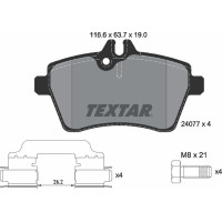 Колодки гальмівні передні Mercedes A-class W169 /B-class W245 05-12 Lucas Q+ - 2407702 TEXTAR