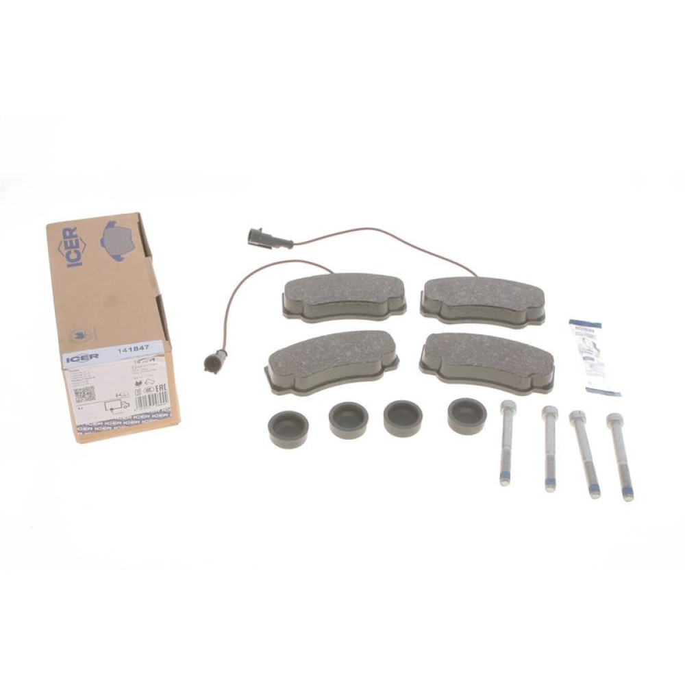Колодки тормозные задние Nissan Cabstar/NT400/Renault Maxity 06- +датчики 141847 ICER