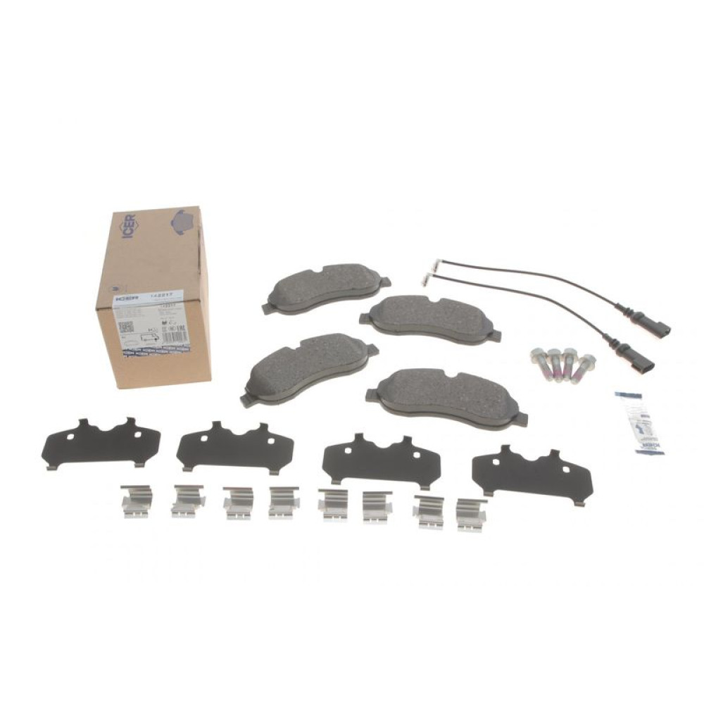 Колодки гальмівні передні Ford Tourneo Custom/Transit Custom/Transit V363 12- +датчики спарка 142217 ICER