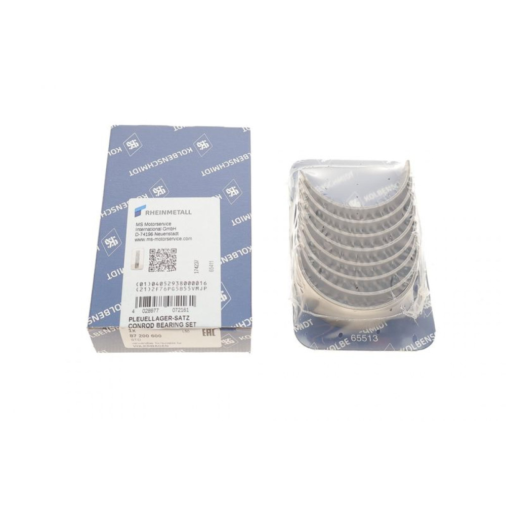 Вкладыши шатунные VW Golf/Passat/Caddy 1.6i/1.8i/2.0i STD 87200600 KOLBENSCHMIDT