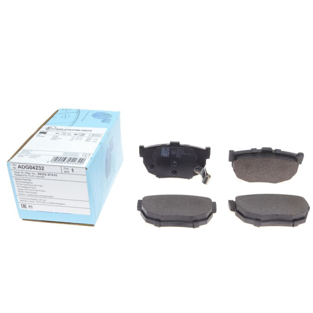Колодки гальмівні задні Hyundai Elantra/Kia Cerato 00- 85.2x46.4 ADG04232 BLUE PRINT