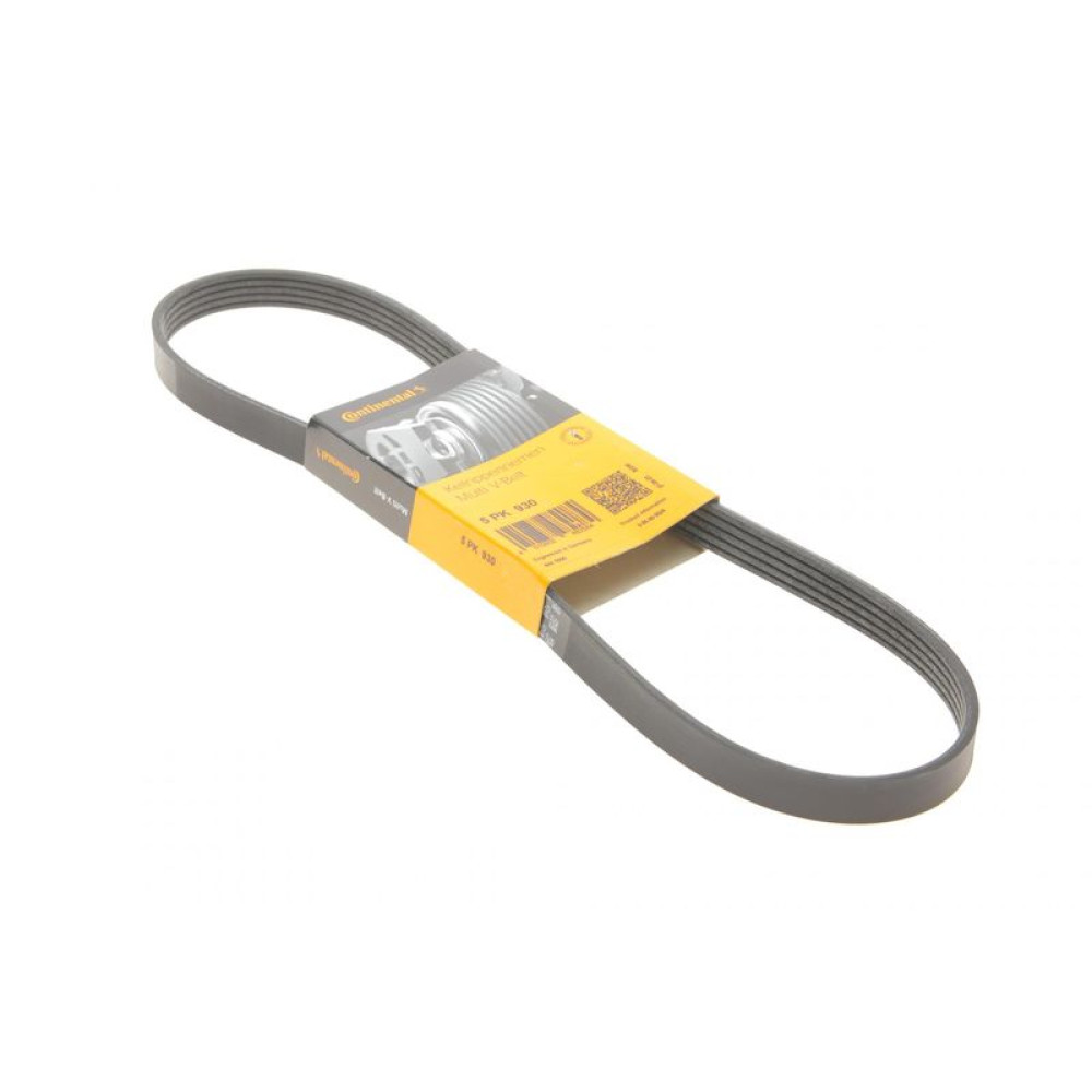 Ремінь генератора Audi A3/Q3/TT/VW Beetle 2.5 09-19/Toyota Yaris 1.4D-4D 01-05 5PK930 CONTINENTAL