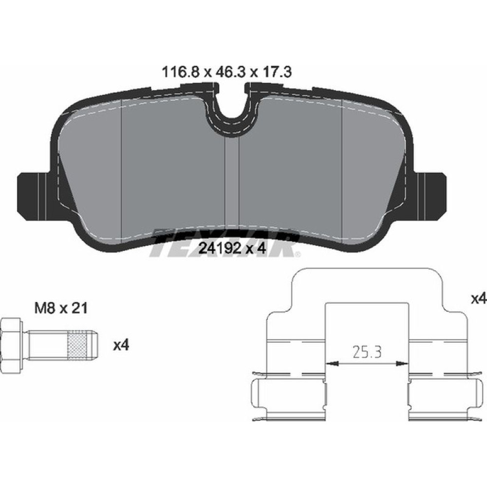 Колодки тормозные задние Land Rover Range Rover 02- Lucas Q+ - 2419201 TEXTAR