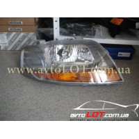 Фара правая светлый отражатель Chevrolet Aveo T200 05-06 TEMPEST механическая регулировка