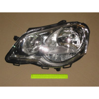 Фара левая хром Volkswagen Polo 4 хетчбек 05-09 TYC электро с мотором