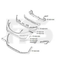 Бампер передний верх Kia Sportage 10-15 TEMPEST