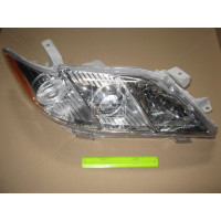 Фара правая usa желт вставка -10 Toyota Camry 40 06-11 TYC мех хром РАССЕИВАТЕЛЬ